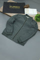 Full-Zip Bomber Imported Light Weight Jacket In Dark Grey