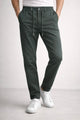 Men's Adjustable Drawstring  Slim-Fit Trouser In Dark Grey