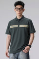 Turbo Smiley Stripes Pattern Men's Polo T-Shirt
