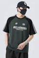 Stripe Style Premier League Round Neck T-shirt In Dark Grey