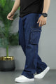 Turbo 6 Pockets Skater Baggy Jeans In Dark Blue