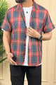 Turbo Classic Pattern Comfort Casual Shirt In Dark Blue