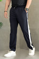 Men's Contrast Wide Side Stripe Slim-Fit Trouser In Dark Navy