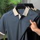 Turbo V Neck Collared Polo Men's T-Shirt In Olive