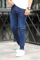 Street Style Turbo Ankle Fit Jeans In Dark Navy