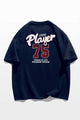 Turbo Varsity Player 75 Men's Graphic Tee In Dark Navy