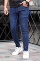 Turbo City Crop Ankle Fit Jeans In Dark Navy