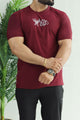 Turbo 'Action-Ready' Graphic Mesh Dry-Fit Tee In Dark Maroon