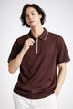Men's Elevated Style Silk Polo T-Shirt In Dark Maroon