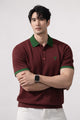 Turbo Signature Logo Men's Polo T-Shirt In Dark Maroon