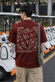 Turbo Blessing Style Graphic Tee In Dark Maroon