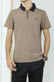 Turbo Fashion Transmission Zip Collar Men's Polo Shirt