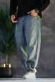 Turbo Bottom Plate Denim Baggy Jeans