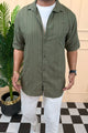 Turbo Endless Cool Embossed Casual Shirt In Green