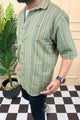 Turbo Spring Edit Textured Casual Shirt In Green
