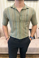 Turbo Spring Edit Textured Casual Shirt In Green