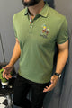 Turbo Polo Club Horse Pony Badge Men's Polo Shirt