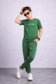 Turbo Fitness Pro Activity Younger Kids Tracksuit in Green
