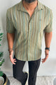 Turbo Spring Edit Textured Casual Shirt In Green