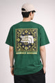 Mens Back Printed Style Graphic Tee In Green