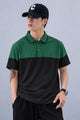 Turbo Color-Blocked Panel Style Men's Polo T-Shirt