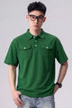 Turbo Classic Button Placket Men's Polo Shirt In Green