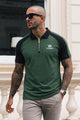 Turbo Modern Placket Men's Polo Shirt In Dark Green