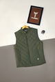 Diamond Quilted Heritage Vest Imported Men's Gilet In Green