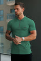 Turbo Signature Script Zip-Placket Men's Polo Shirt