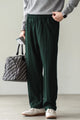 Turbo Poplin Front-Double Line Trouser In Dark Green