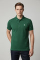 Turbo Polo Collar Tipping Men's Polo Shirt In Dark Green