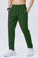 Turbo Pique Textured Double Plate SlimFit Trouser In Green