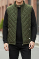 Diamond Quilted Heritage Vest Imported Men's Gilet In Green