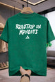Men's Graphic Thread Round Neck Tee In Green