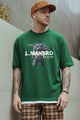 Mens Premium Printed Round Neck T-shirt In Green