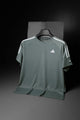 Adds Shoulders 3 Stripe Style Imp Dry-Fit Tee In Grey