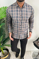 Turbo Cubix Checks Long Sleeve Cotton Casual Shirt