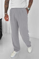 Relaxed Straight Baggy Loose Bottom Trouser In Gray