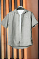 Turbo Snitch Striped Casual Shirt In Grey
