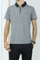 Turbo Fashion Transmission Zip Collar Men's Polo Shirt