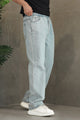 Denim 'Urban Skater' Comfort-Waist Baggy Jeans In Ice Blue