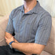 Turbo Down Box Collared Casual Shirt In Charcoal Blue