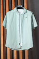 Turbo Textured Relaxed Fit Casual Shirt In Ice Blue