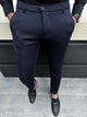 Super Elastic Slim Cotton Pant in Navy Blue