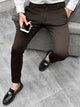 Super Elastic Slim Cotton Pant in Coffee