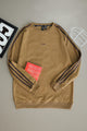 Turbo 3 Stripes Round Neck Men's Sweatshirt In Khaki
