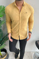 Turbo Vintage Patterend Long Sleeve Cotton Casual Shirt