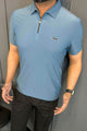 Turbo Abstract Symmetry Zip-Collar Men's Polo Shirt