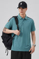 Men's Precision Stitch Polo T-Shirt In Light Blue