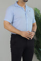 Turbo Artistic Touch Comfort Casual Shirt In Light Blue